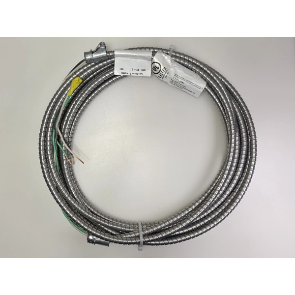 Unbranded Glide Lite Solid 12/2 Cu MC Grounded (Armor) Cable
