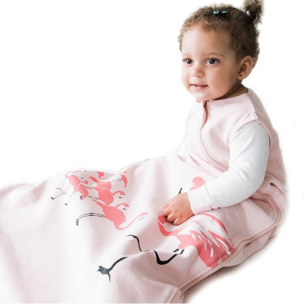 Wee Urban Cozy Basics 4 Season Sleeping Bag, Pink Flamingo