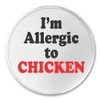 A&T Designs I'm Allergic to CHICKEN 3" Sew On Patch
