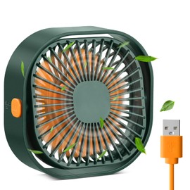 RJVW Small USB Desk Fan,3 Speeds Portable Table Fan, 4 inch Personal Mini Fan,Small Cooling Fan by USB Plug In, 360°Rotatable Desktop Fan for Home Office Bedroom Dorm Indoor Outdoor Summer Gift