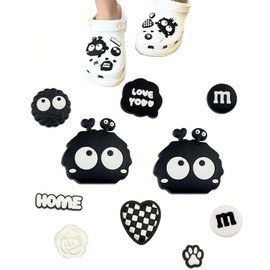 TPZORJX 10 Pieces 3D Crocs Plug Set Shoe Charms Crocs Shoe Pins Removable Shoes Accessories Cute Cartoon Shoes Ornaments PVC Shoe Charms DIY Crocs Accessories Buttons Shoe Decoration