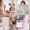 LED Tri-Fold Vanity Mirror with Lights, Touch Screen and 3X/2X/1X