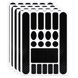 IKOPFLN Pack of 5 Bicycle Frame Protection Carbon Stickers, Bicycle Sticker, Bicycle Chainstay Sticker, Protective Film Frame Protection, Paint Protection Film, Carbon Frame Protector (Black), a