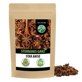 Star Anise Whole (250 g), Star Anise Whole Capsules, 100% Natural, Star Anise Tea without Additives, Star Anise