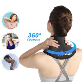 Comfitech ComfiTECH Neck Ice Pack Wrap Gel, Cooling Pad for Cervical and Shoulder, Medium, 2 Packs