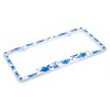 Floral License Plate Frame with Beautiful Crystals.