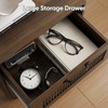 Smart FENDEE Fluted Nightstand with 2 Drawers, Bedside Table with