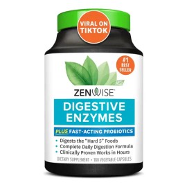 Zenwise Enzimas Digestivas Y Probioticos 180 Caps Sabor Sin sabor                                                                                     