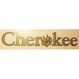 Whitney Cherokee RV LOGO Lettering decal Gold Met Dark Green Met or Gray Gradient 57X10