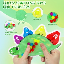 JoyLife Montessori Sensory Toy from 3+ Years, Colour Sorting Toy, Anti-Stress Toy, Autism Squeeze Baby Toy, Gel-Filled Toys for Children, Squeezable Fidget Game for ADHD