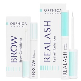 ORPHICA Brow & Realash Set - Wimpernserum 3 ml + Augenbrauen Serum 4 ml - Conditioner für sichtbares Wachstum, Booster Hair Growth Gel