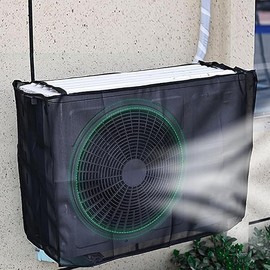 RAUMPA Air Conditioner Covers for Outside Window Units with Protective Net for Mini Split HVAC Condenser Compressor Heat Pump Protects from Weatherproof (White, 38.6x19.7in)