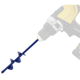 Tivoly • Earth Auger for Drill • Diameter 40 mm & L220 mm • Stainless Steel • Hexagonal Shank Diameter 8 mm • Garden Wick • Quick and Easy Drilling of Soil • For Planting Flowers and Shrubs