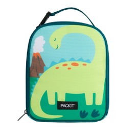 PackIt®️ Freezable Playtime Lunch Box, Dinosaur, Built with ECOFREEZE® Technology, Collapsible, Reusable, Zip Closure With Buckle Handle, Perfect for Keeping Lunches Fresh