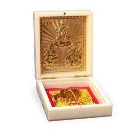 Tarini Gallery Shubh Labh Wall Main Door Wall Hanging for Religious Ritual Festival Diwali Pooja Poojan Home Temple Office Décor Decoration and Gifting (Golden Charan Box)