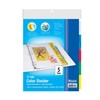 BAZIC Binder Dividers w/ 5 Insertable Color Tabs, 11 Hole