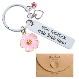 MEJOSER Gifts for Women Best Friend Courage Gift Keyring with Engraving Get Well Soon Gifts Mum Sister Colleague Birthday Gift Christmas Gifts for Women, Dear