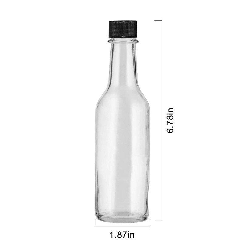 Encheng 35 Pack 5oz Hot Sauce Bottles with Lids,Glass Woozy