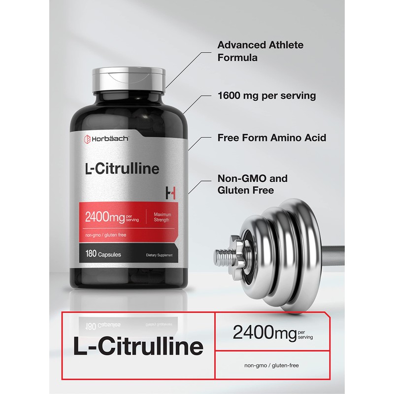 Horbaach L Citrulline Supplement for Men and Women | 2400