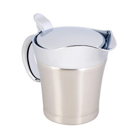 Stainless Steel Sauce Dispenser Gravy Saucepan Custard Server Double Wall Sauce Gravy Boat Pot Serving Jug Pouring Gravy Pot for Home Kitchen Tabletop(450ml)