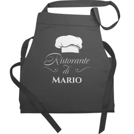 Geschenk mit Namen personalisiert by Shirtracer - Apron - Pizza Apron Adult - Ristorante di Name | Gift Pizza Accessories | Pizza Baker I Pizza Fan, 2 anthracite