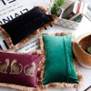 XSlive Lumbar Decorative Throw Pillow Cover with Tassels Leopard Pattern