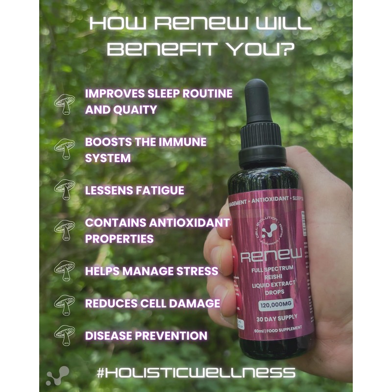 Cell Evolution Reishi Full Spectrum Liquid Mushroom Drops Supplement, Super