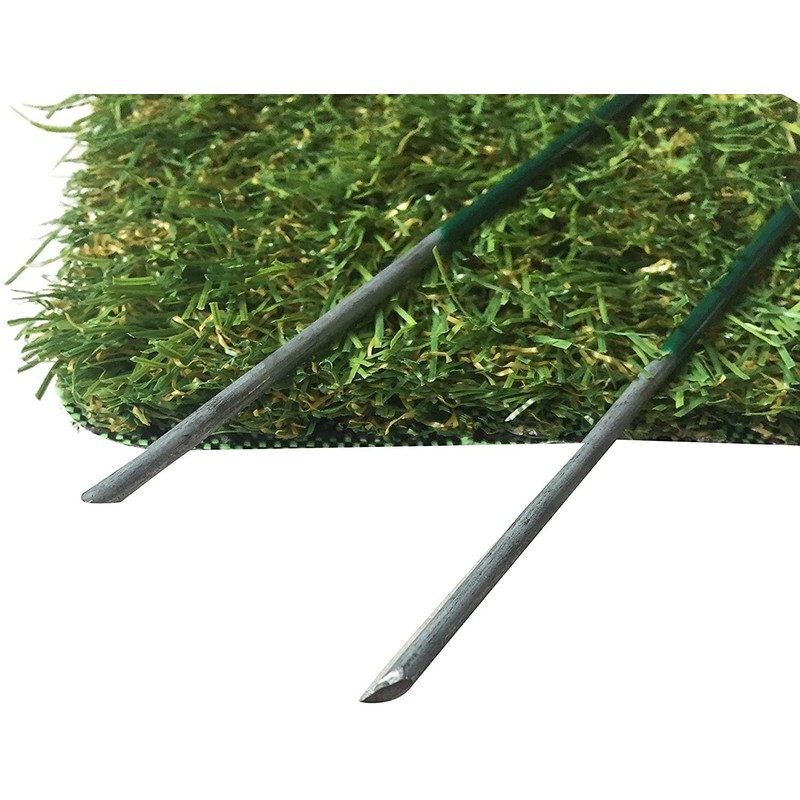 G&B Garden Half Green Artificial Grass Pegs to pin, astro