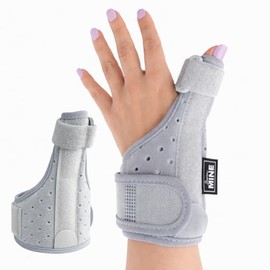 SEVEN MINE Férula para Pulgar con Barra de Aluminio — Soporte Estabilizador Transpirable para Muñeca y Pulgar | Ambidiestra Unitalla (GRIS)