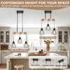 Farmhouse Dining Room Pendant Light Fixture Over Table, 3-Light Rustic