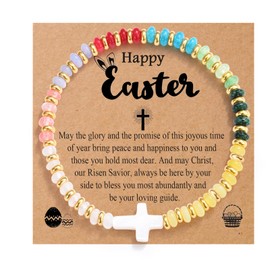 OAVOOK Easter Basket Stuffers for Teen Girls Kids Christian Gifts Cross Bracelet Religious Gifts for Daughter, Granddaughter, Niece, Sister