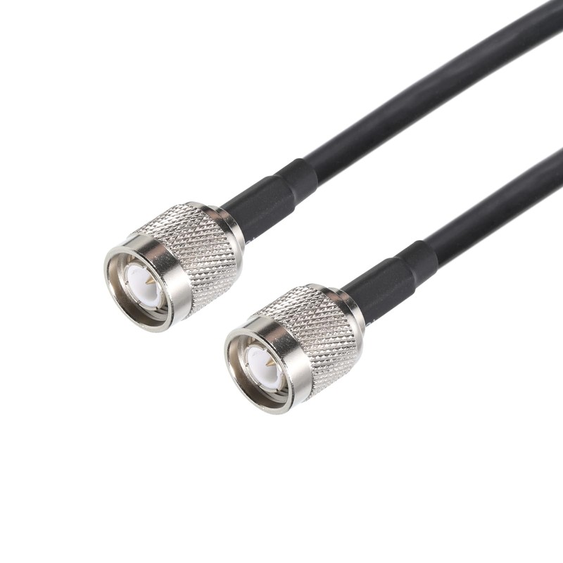 sourcing map 2Pcs 3FT RG58 Coaxial Cables TNC Male to