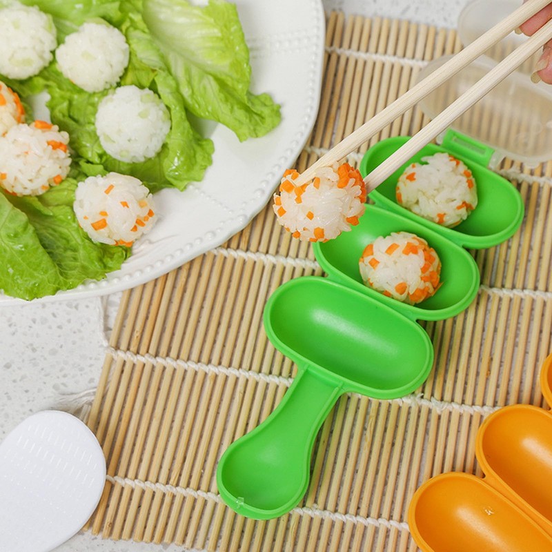 WJUAN 4 Pieces Onigiri Mould, PP Rice Ball Maker, with