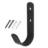 OTTFF 10 Pack Black Steel J Hook, 4-1/4" Wall Mount