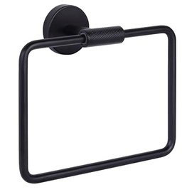 Varen Matte Black Towel Ring - Elegant Bath Accessories Accessory, Matte Black Finish, Durable and Modern