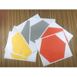 DXLING 6 Honeycomb Wall Decal Stickers Geometric Hexagons Vinyl Wall Stickers Home Decor 24x28cm D625 (Color 1)