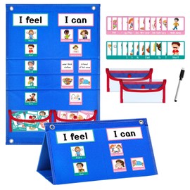 Morning Routine Chart, Feelings Chart for Preschool Teacher Supplies, Visual Timetables, a Total of 60 Sentiment and Activity Cards, Sensory Picture Cards