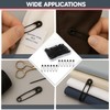 120 Mini Black Safety Pins (19mm) – Strong Alloy Steel