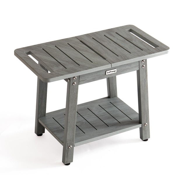 LaFroug Large Shower Bench, Heavy Duty HDPS Shower Stool for