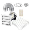 JPFLAEYX Dryer Vent Kit 4 Inch with Metal Bird Guard,