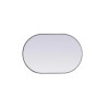Elegant Decor Asha 20x30" Oval Modern MDF Wood/Iron Mirror in