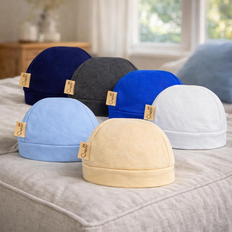 Neek Cotton | Pack de 6 Gorros para Bebé Prematuro