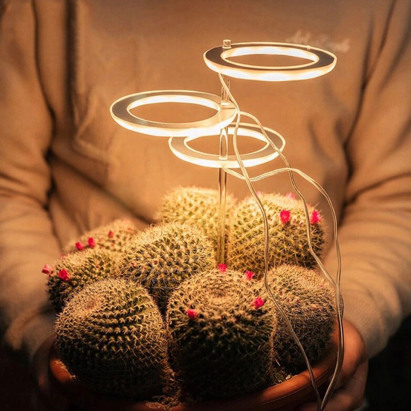 LED Plant Grow Light 5 Dimmable Modes 4 Head Timing