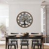 Micasso Silent Large Wall Clock: 24Inch Tree of Life Metal