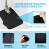 2 Pieces Black Faucet Guard & Draining Mat 8.3" Mini