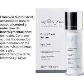 Reve Dermatologique ClareSkin Serum - Suero Facial Aclarante - Extracto de Aristotelia Chilensis - Vitamina C, Vitamina E – Control de manchas - Todo tipo de piel – 30 ml