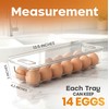 Utopia Home Egg Container With Lid and Handle for Refrigerator