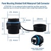 Waterproof CAT6 RJ45 Panel Mount Coupler,IP68 Shielded Industrial Panel Mount