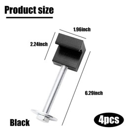 gunhunt 4 PCS Truck Tool Kit, Aluminium Alloy Truck Mounting Kit, J Hook Truck Tool Kit, Universal Truck Fixer Tool Box Set (Black)