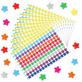 1200 Pcs Small Star Stickers, Self Adhesive Mini Star Stickers, Multicolor Cute Stars Sticker, Portable Small Stars Foam Sticker for Classroom School Reward Chart Home Party Decor